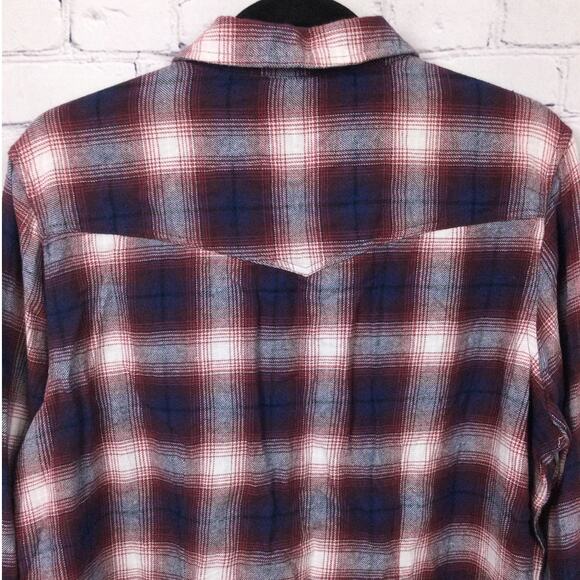 Cumberland Outfitters by Ely Western Cowboy Pearl Snap Plaid Cotton Flannel XL - Picture 7 of 13